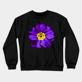 Purple Primula Primrose Oil Painting Style Pattern Gifts Crewneck Sweatshirt